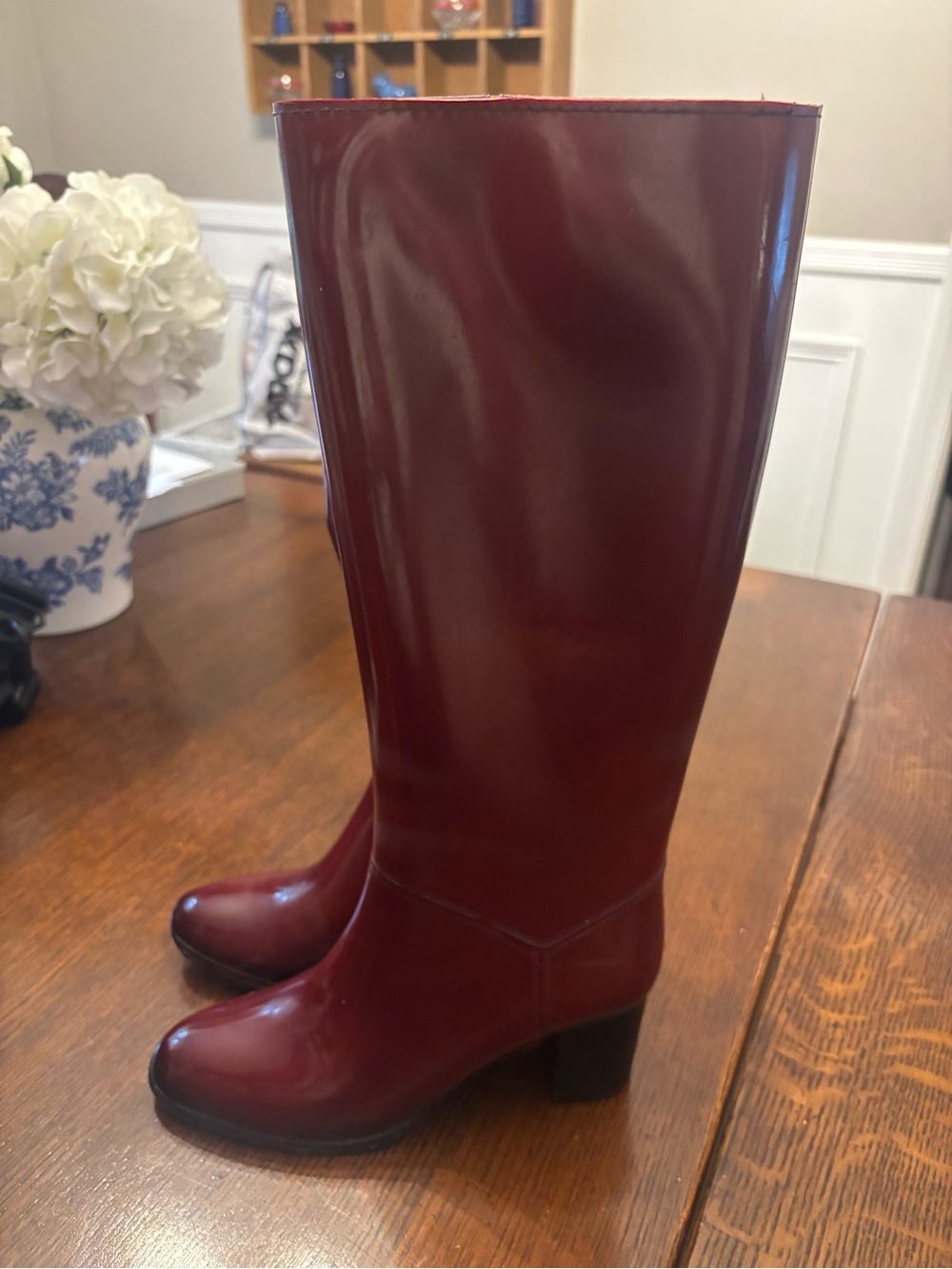 Vintage Talbots Red Eskiloo Knee High Boots Size 6